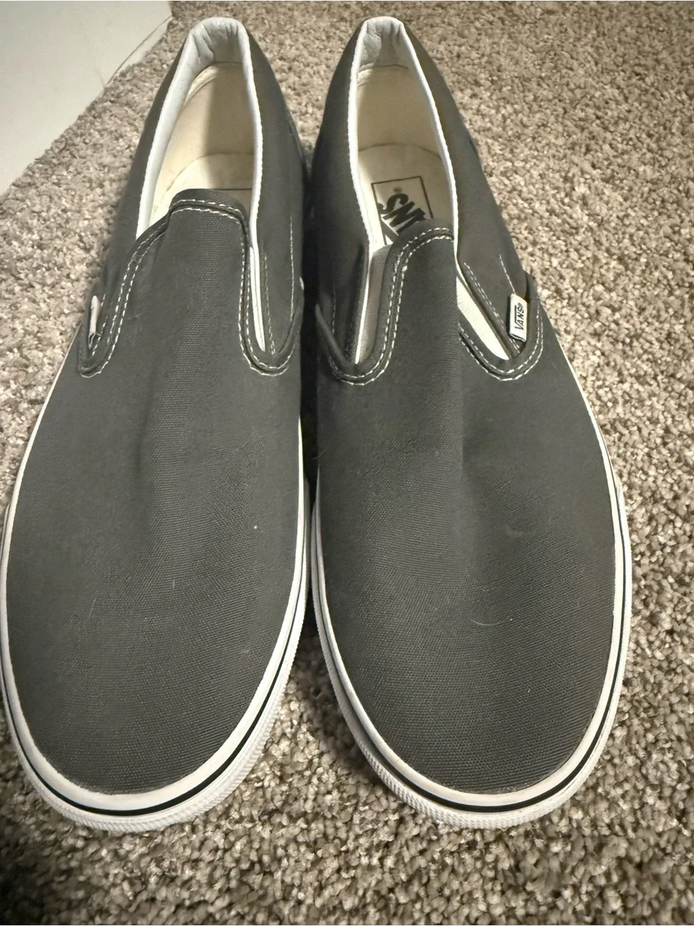Vans Classic Slip-On Canvas Loafers — Gray